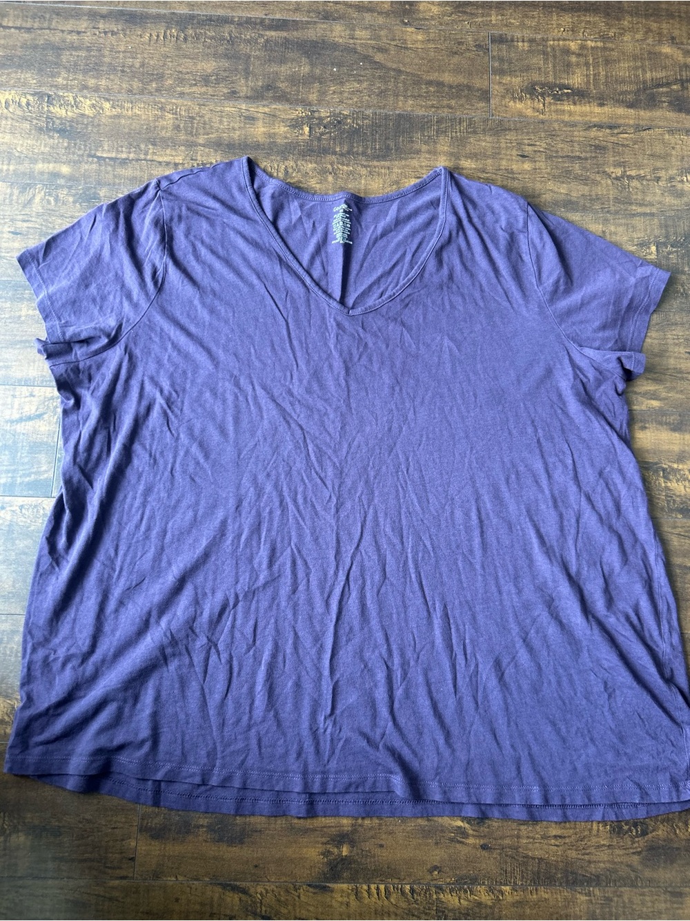George Purple V-Neck Short Sleeve Tee